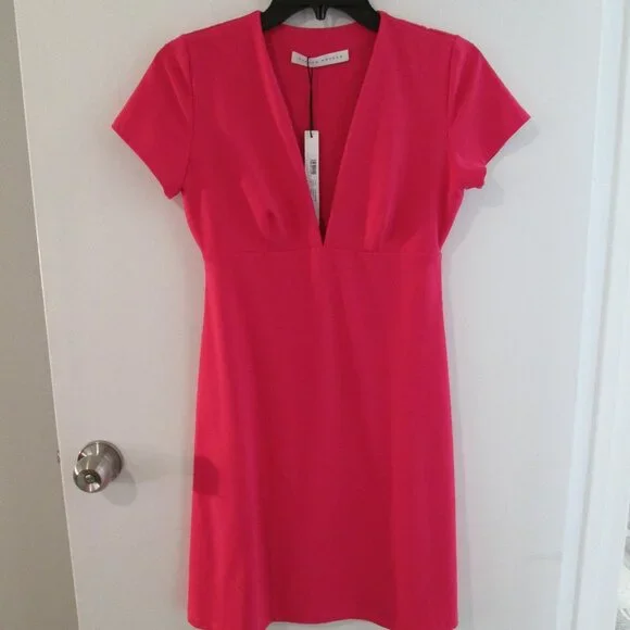 Susana Monaco Short Sleeve V-Neck A-Line Dress Sz S NWT - Picture 4 of 10